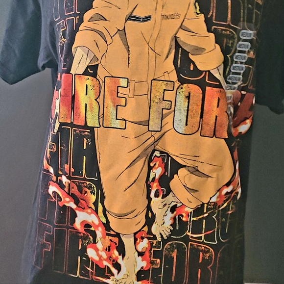 FIRE FORCE  Anime Tee shirt size Medium NWT Brand new Unisex Color Black - Picture 6 of 8
